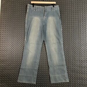 Crossing Pointe Blue Sand Wash Straight Leg High Rise Denim Jeans‎ Women's 14 MS